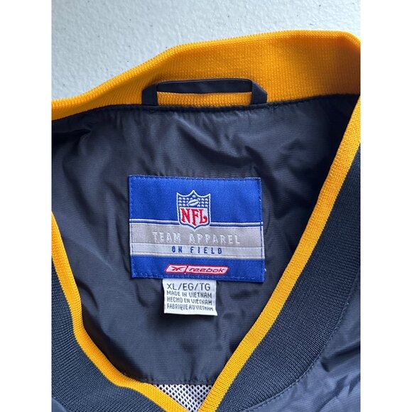 Vintage Reebok NFL Super Bowl XXXVIII Pullover Jacket XL Team Apparel On Field - Picture 4 of 7